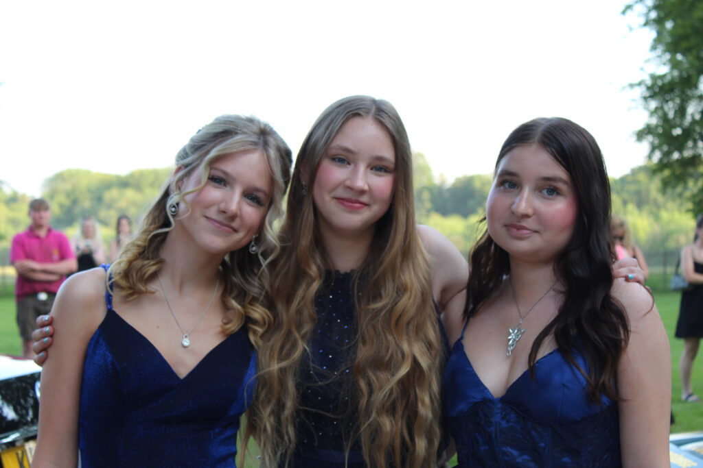 Three Gillingham School Sixth From students at their Sixth Form Summer Ball.